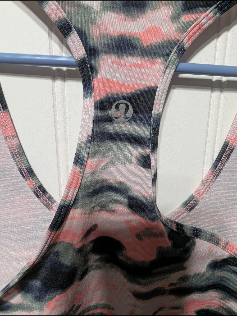 lululemon athletica Pink, Gray & Black Camo Racerback Tank